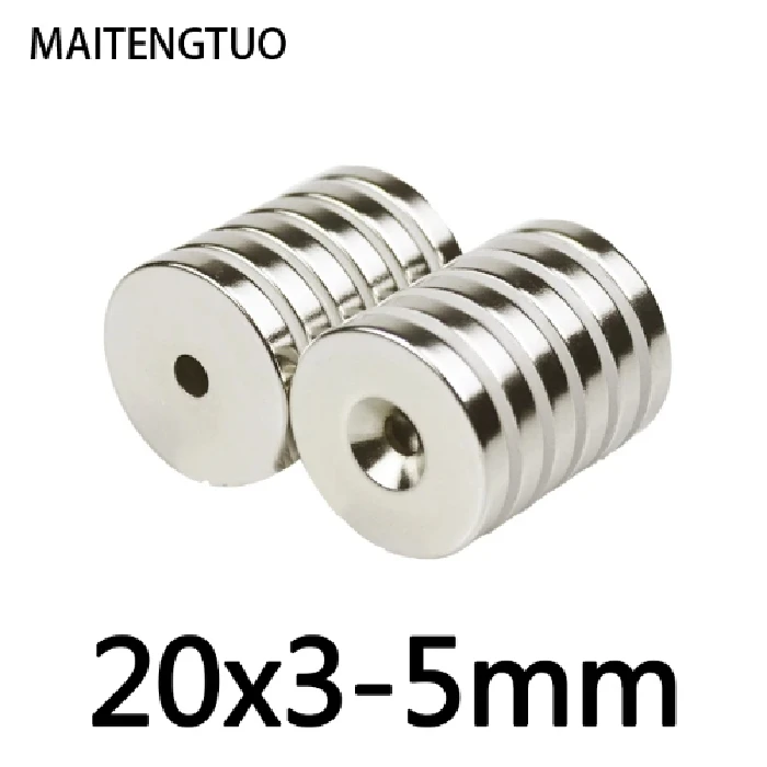 Okrogli magneti z luknjo 20 x 3mm luknja 5mm